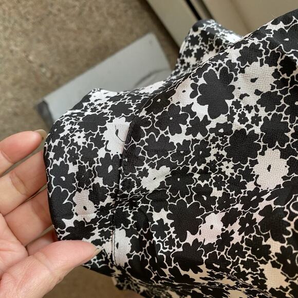 Express Vtg Y2K Floral Babydoll Midi Slip Dress Sz 7/8 Fairy Goth Black White - Picture 9 of 13